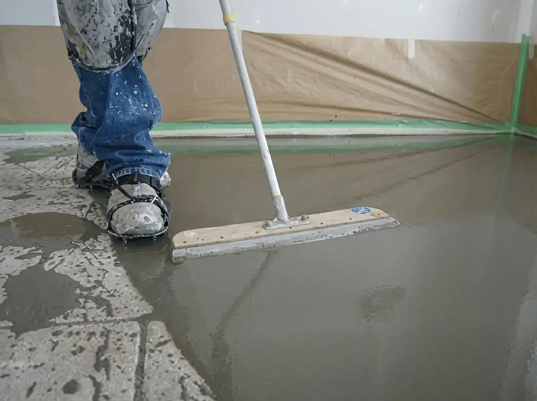 Uneven floor being professionally repaired in Duluth, MN